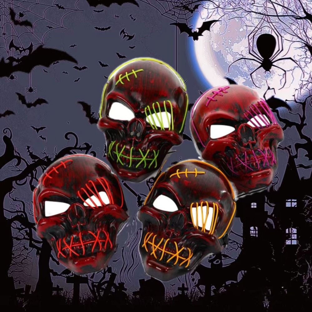 Máscara Gótica de Calavera Lum - Led Purge Mask Halloween reseña y precio