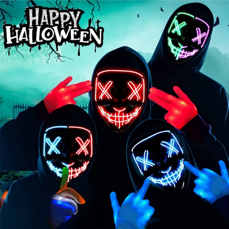 Máscara de purga iluminada par - Led Purge Mask Halloween reseña y precio