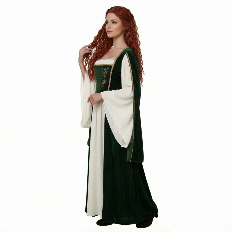 Nuevo disfraz de cosplay medie - Medieval Renaissance Dress Women reseña y precio