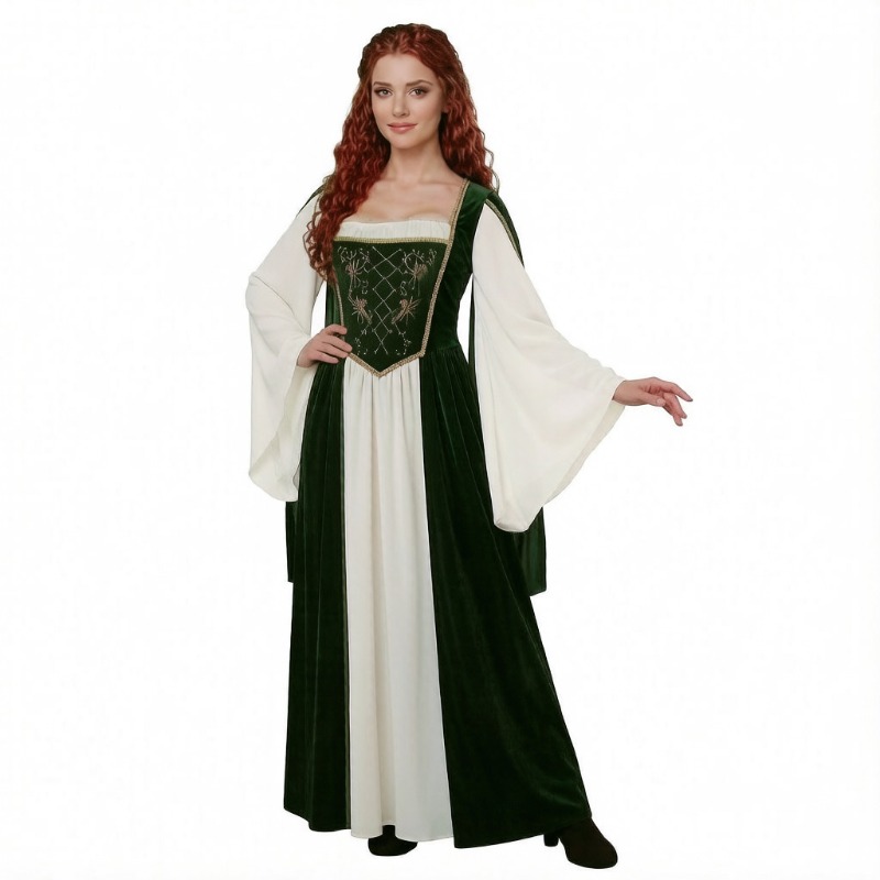 Nuevo disfraz de cosplay medie - Medieval Renaissance Dress Women reseña y precio