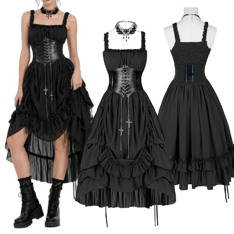 Vestido Gótico para Mujer, Est - Medieval Renaissance Dress Women reseña y precio