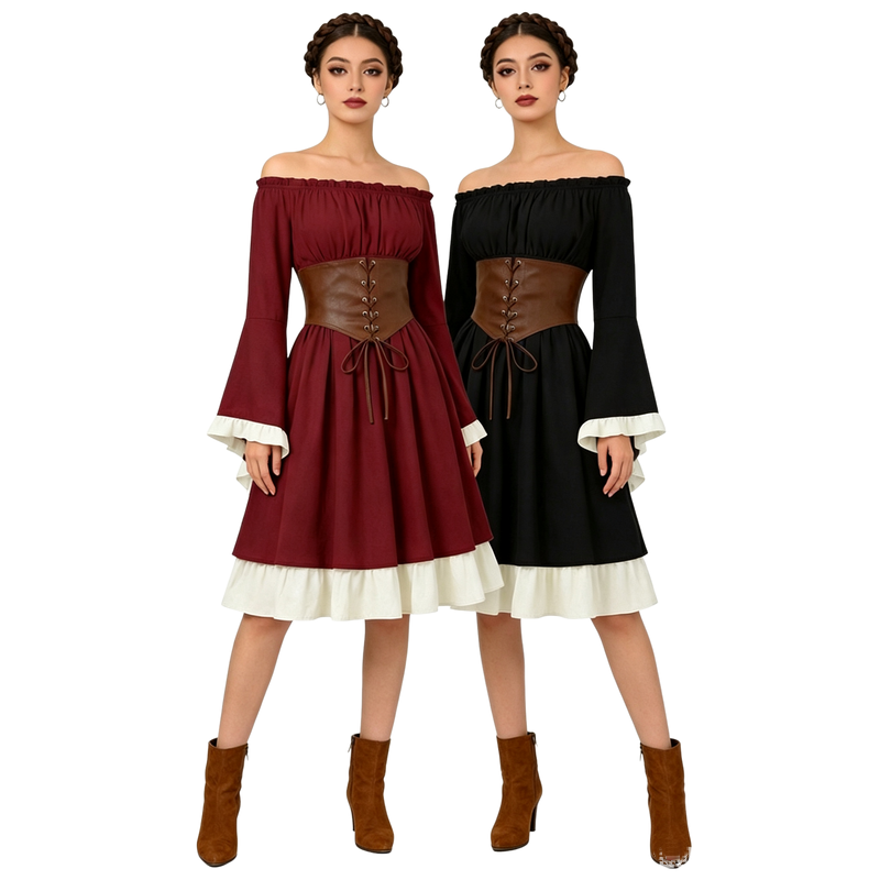 Vestido Midi Medieval Renacent - Medieval Renaissance Dress Women reseña y precio