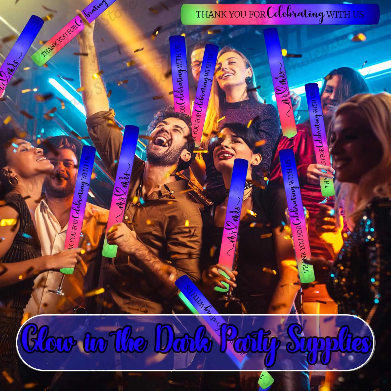 Barras luminosas LED a granel, - Flashing Led Foam Sticks Party reseña y precio